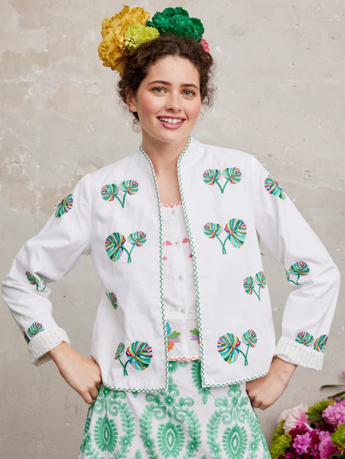 Basil Jacket Palm Leaf