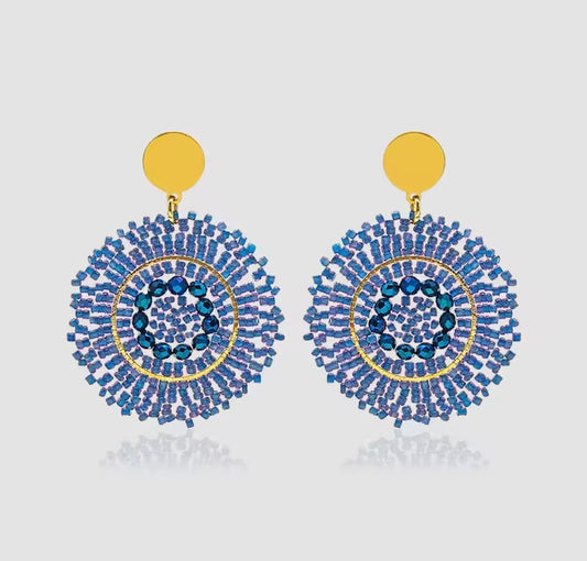 Ohrstecker Beads  "Blue Addict"