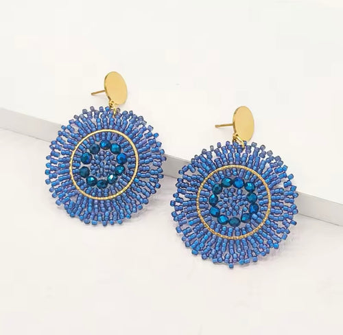 Ohrstecker Beads  "Blue Addict"