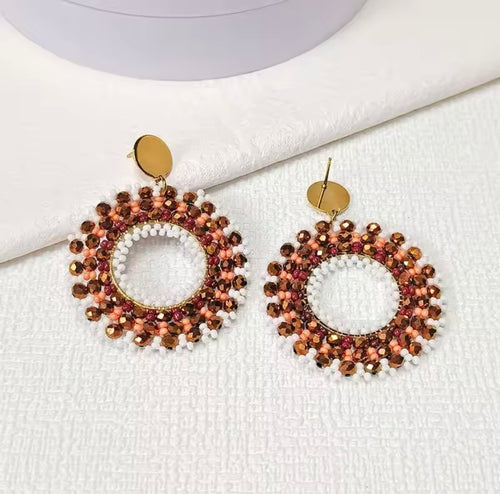 Ohrstecker Beads "Brownie"
