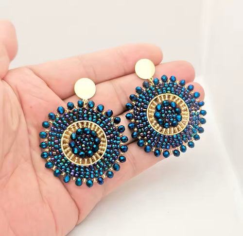 Ohrstecker Beads "Midnight"