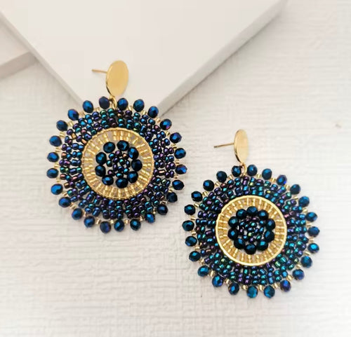 Ohrstecker Beads "Midnight"