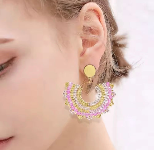 Ohrstecker Beads "Pink Lady"