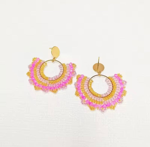 Ohrstecker Beads "Pink Lady"