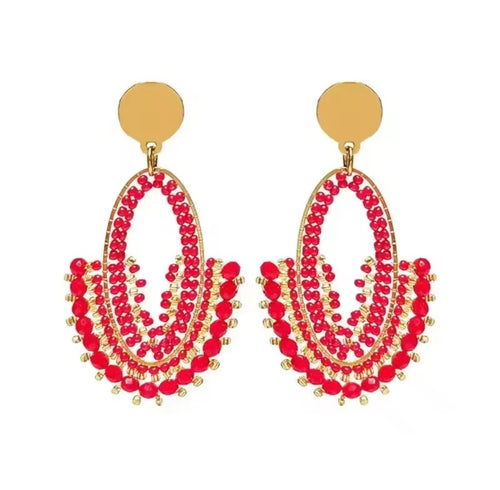Ohrstecker Beads "Red Eclipse"