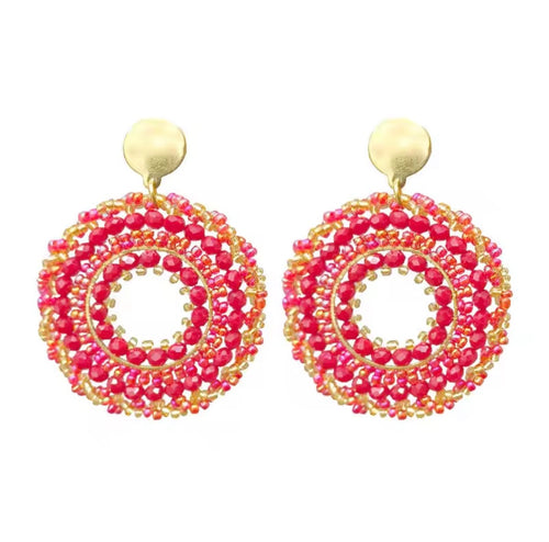 Ohrstecker Beads "Red Sun"