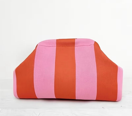 Clutch "Block Stripes" rosa/rot