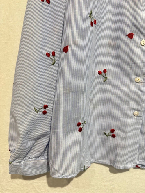 Bluse Stripes "Cherry and Hearts"