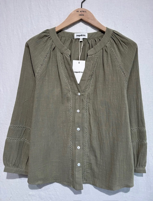 Bluse "Juliette" khaki