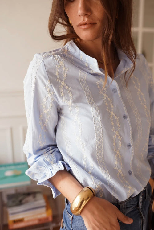 Bluse "Marie" light blue
