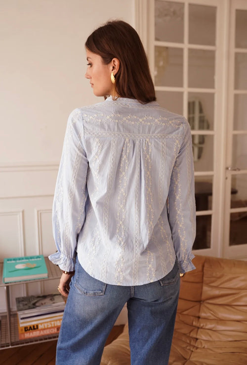 Bluse "Marie" light blue