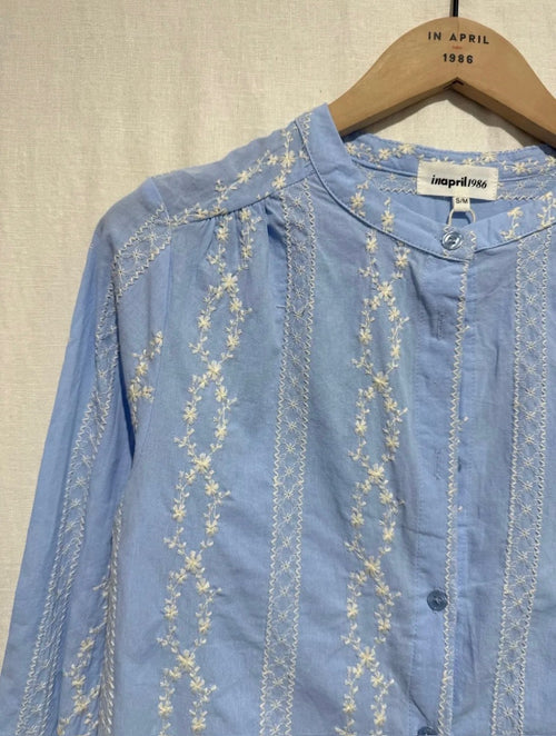 Bluse "Marie" light blue