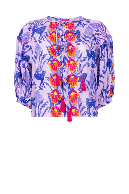 Bluse "Lila Tiger"