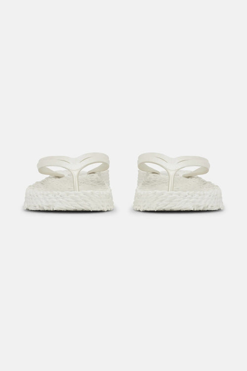 Ilse Jacobsen Plateau Flip Flops Glitter Cream