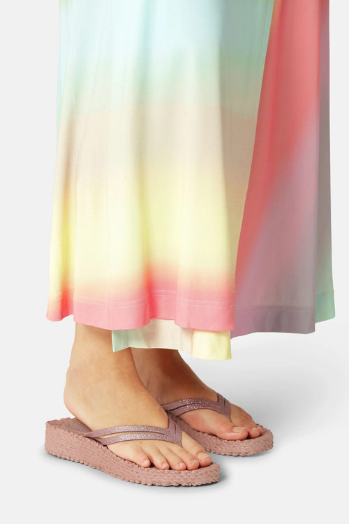 Ilse Jacobsen Plateau Flip Flops Glitter Misty Rose