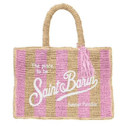 Colette Small Bag "Raffia Pop Stripes" soft pink