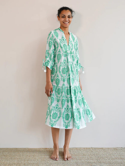 Catmint Dress white/green Ornament