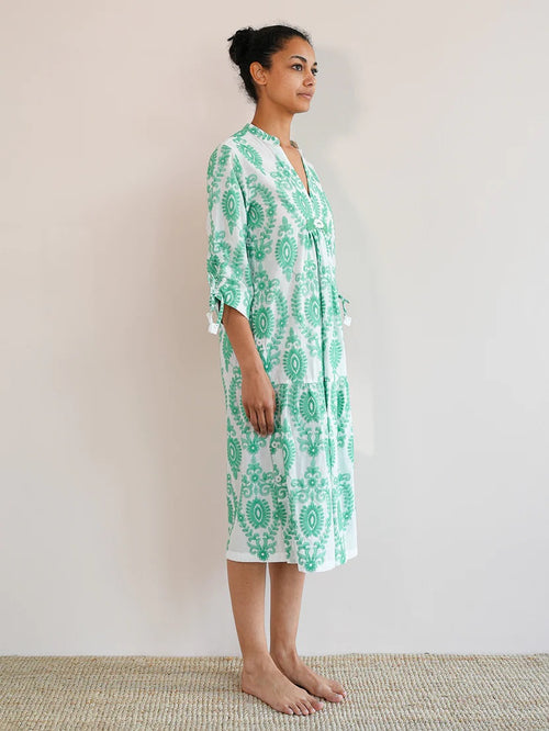 Catmint Dress white/green Ornament