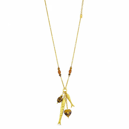 Lange Kette "Fische brown"