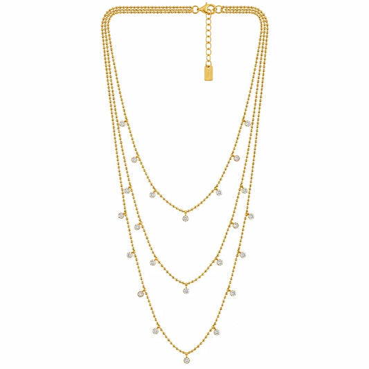 Triple Layered Kette Strass