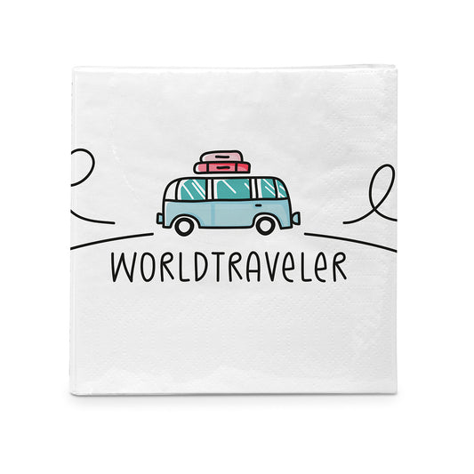 Cocktailservietten "Worldtraveler"