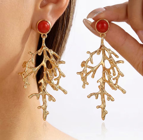 Ohrstecker "Coral Dreams" gold