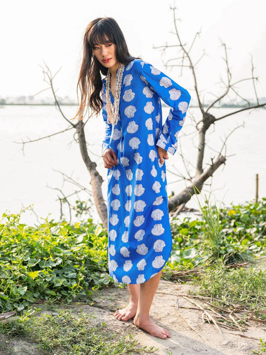 Kaftan Cedar Blue Shells