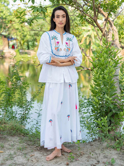 Catnep Blouse White Monkey