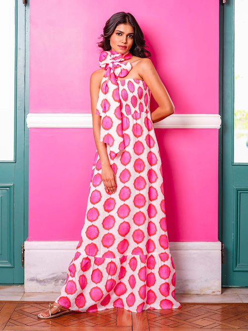 Caraway Dress Ikat pink/orange