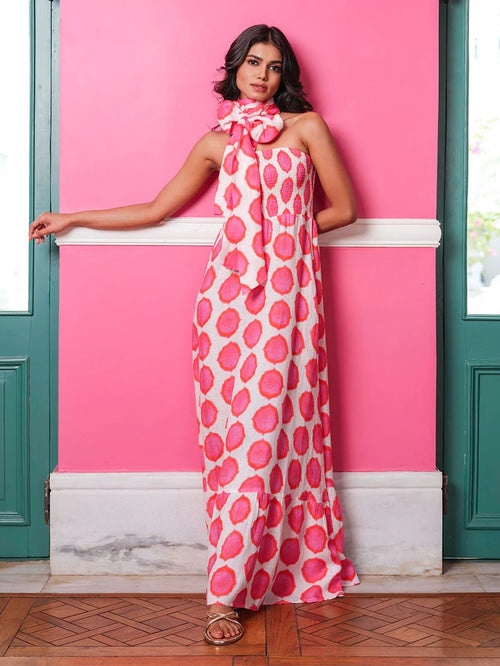 Caraway Dress Ikat pink/orange