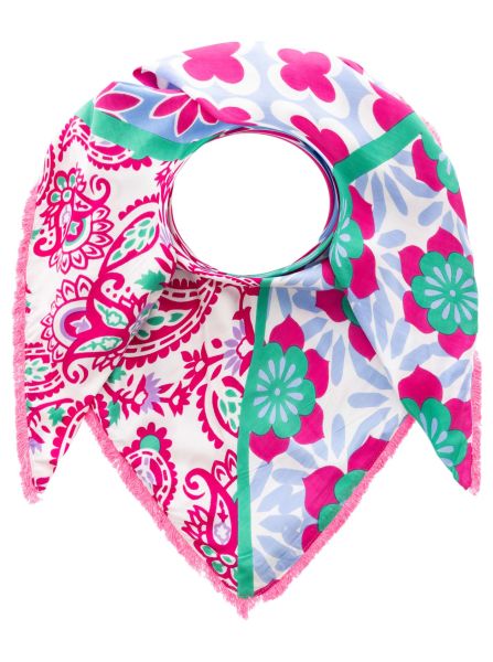 nachhaltiges Dreieckstuch "Be happy and smile"