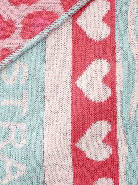 Dreieckstuch "Strandpink Zebra" aqua