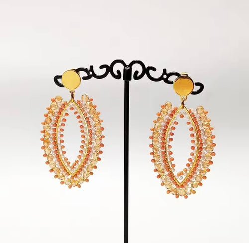 Ohrstecker Beads " Eclipse" nude