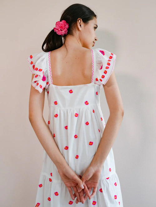 Dress Ginger white roses