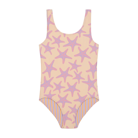 Girls Badeanzug reversible Striped Starfish