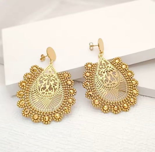 Ohrstecker Beads "Golden Hour"
