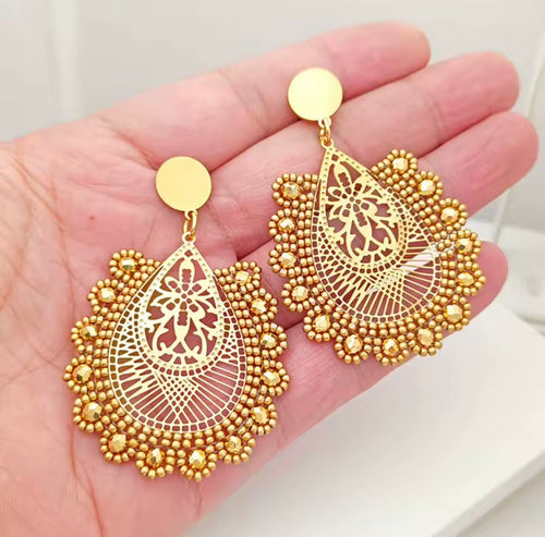 Ohrstecker Beads "Golden Hour"