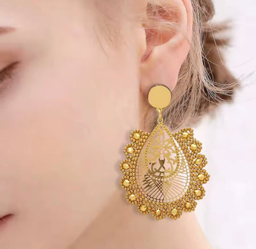 Ohrstecker Beads "Golden Hour"