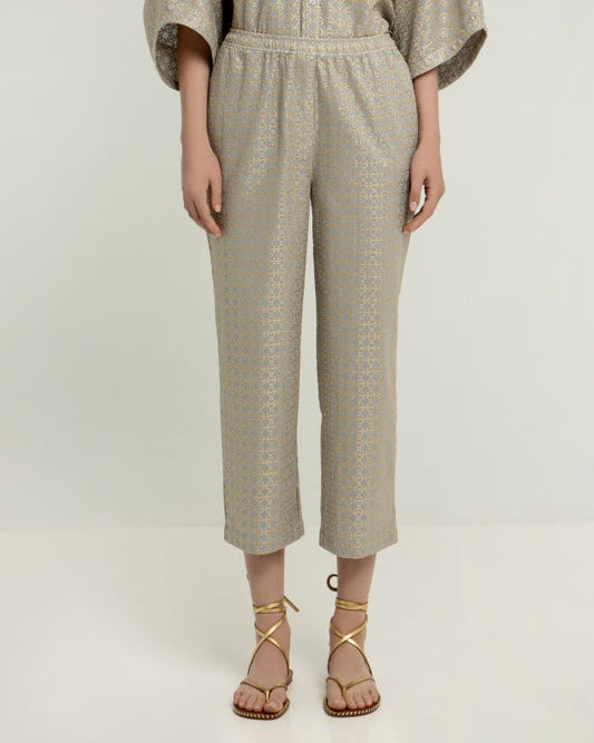 Hose Cross light grey/gold