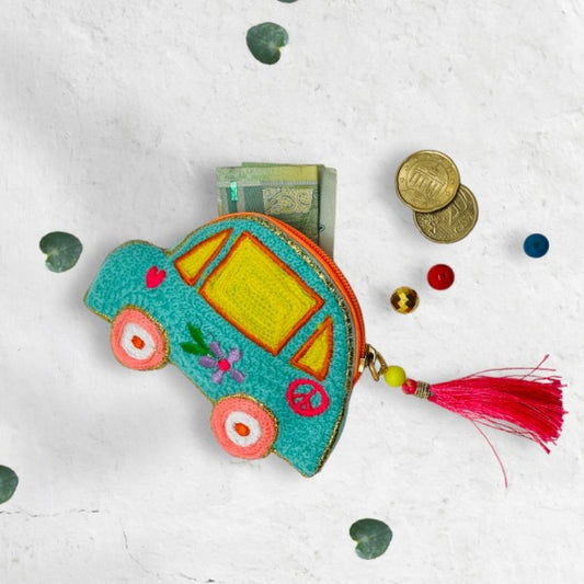 Zip Coin Bag "Car"