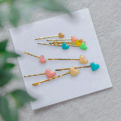 Haar Clip Emaille "Hearts"