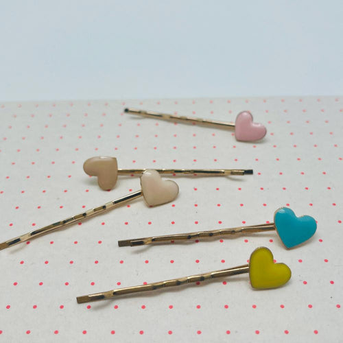 Haar Clip Emaille "Hearts"