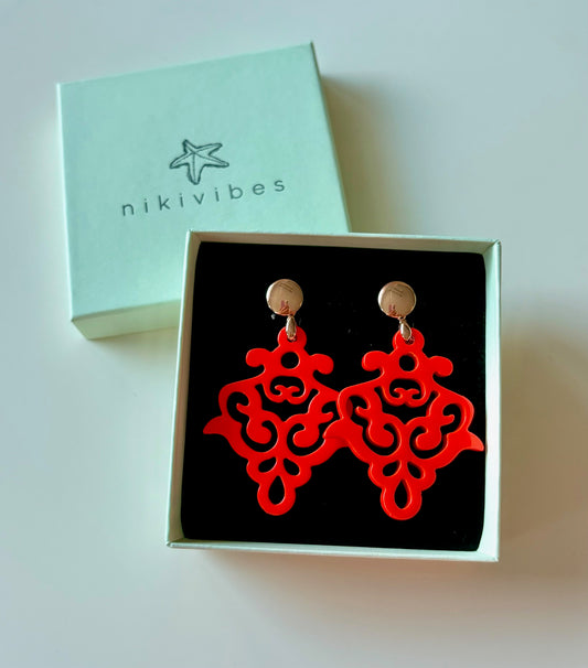 Hornohrringe Posy "Fluo Collection" rosegold