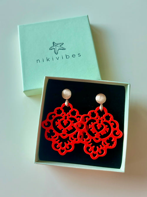 Hornohrringe Bellflower "Fluo Collection" rosegold