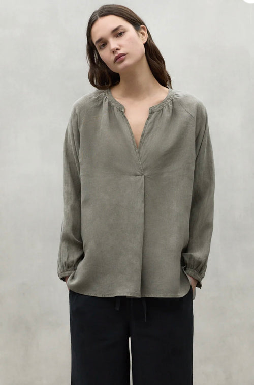 Ecoalf Laialf Leinenbluse grau