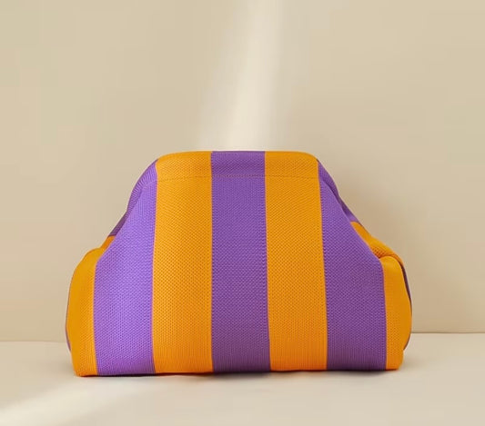 Clutch "Blockstripes" Orange/Lilac
