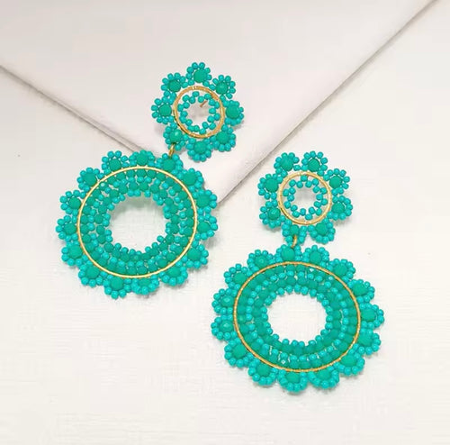 Ohrstecker Beads "Double Turquoise"