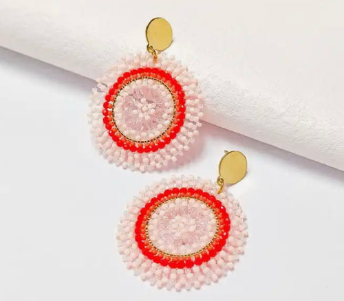 Ohrstecker Beads "Flamingo"