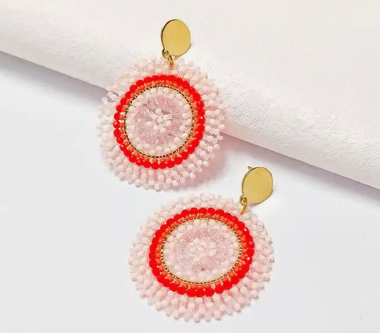 Ohrstecker Beads "Flamingo"