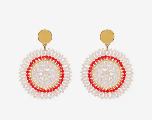 Ohrstecker Beads "Flamingo"